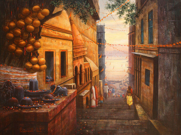 Varanasi-36x-48-Acrylic-on-canvas