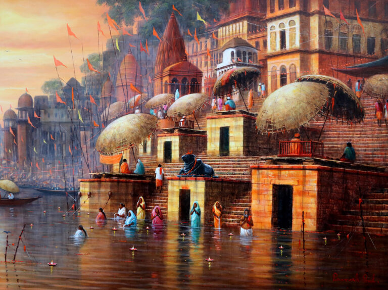Varanasi-fast-light-36x-60Acrylic-on-canvas.